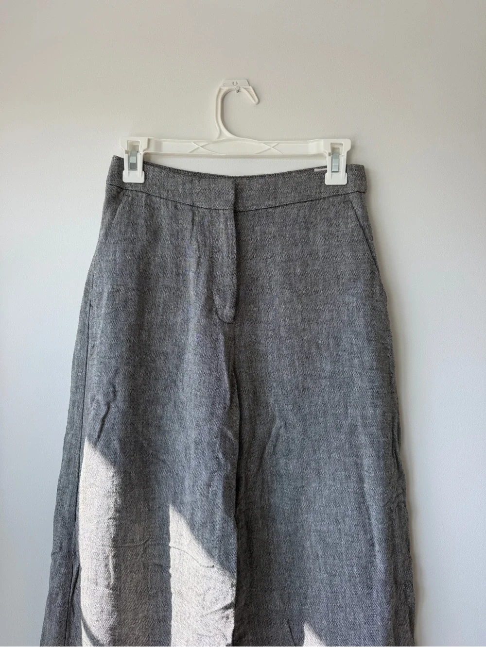 H&M Charcoal Gray Work Pants - Linen Blend